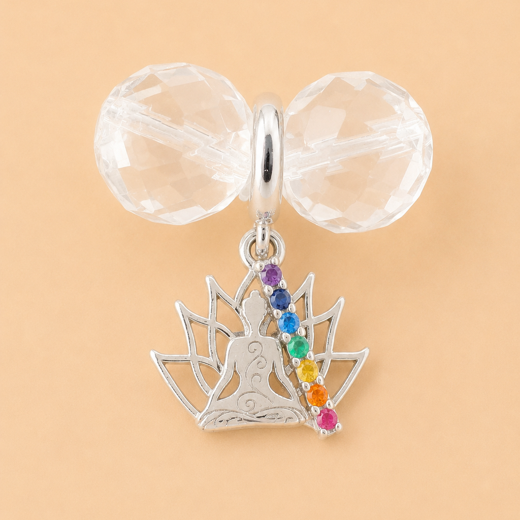 Bracelet en Onyx noir, Cristal de roche avec pendentif Bouddha (Protection,stabilité émotionnelle)