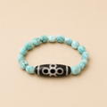 Amulette DZI Garuda Vajra (Resilience) Agate/Larimar