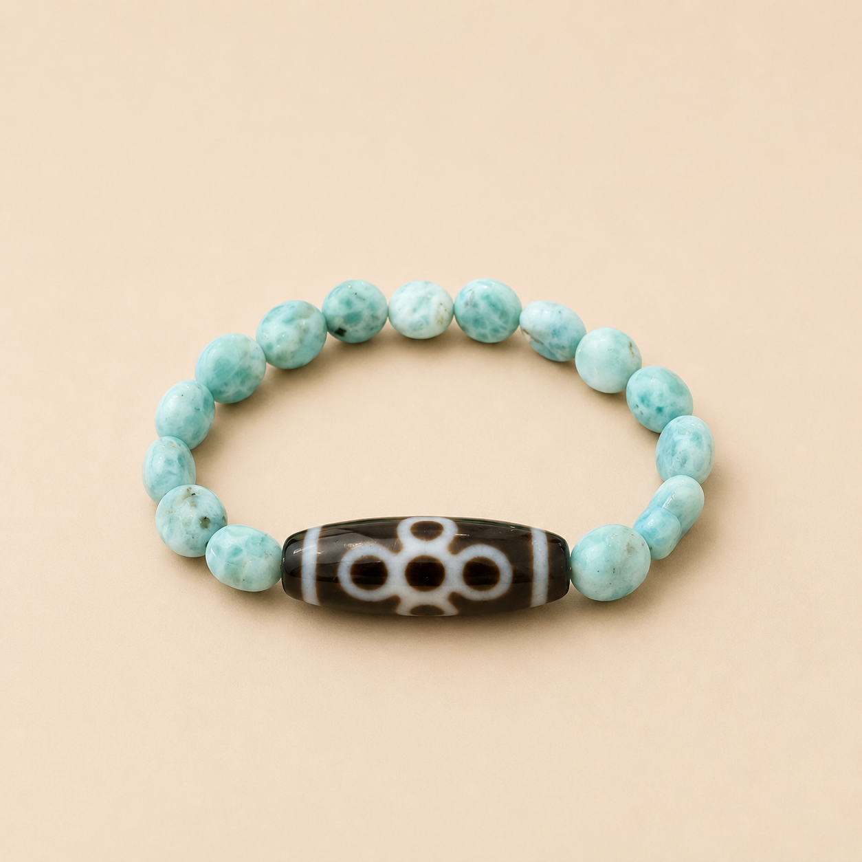 Amulette DZI Garuda Vajra (Resilience) Agate/Larimar