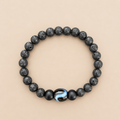Amulette DZI Serpent (Renovation) Agate/Pierre de lave/Onyx