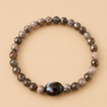 Amulette Dzi Serpent (Protection, transformation, de renouveau, sagesse) Agate / Obsidienne