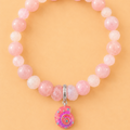 Bracelet en Quartz rose de Madagascar avec pendentif Coquillage (Protection, harmonie)