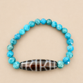 Amulette DZI Tortue (Santé) Agate/Apatite