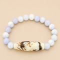 Amulette DZI Dragon (Force) Agate/Angelite