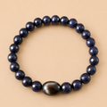 Amulette Dzi Serpent (Protection, chance) Agate / Aventurine Sable Bleu